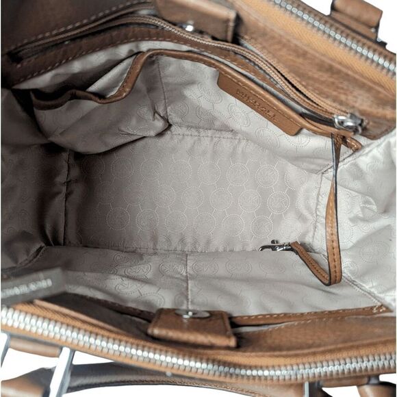 MICHAEL KORS Audrey Brown Leather Satchel - Picture 11 of 11